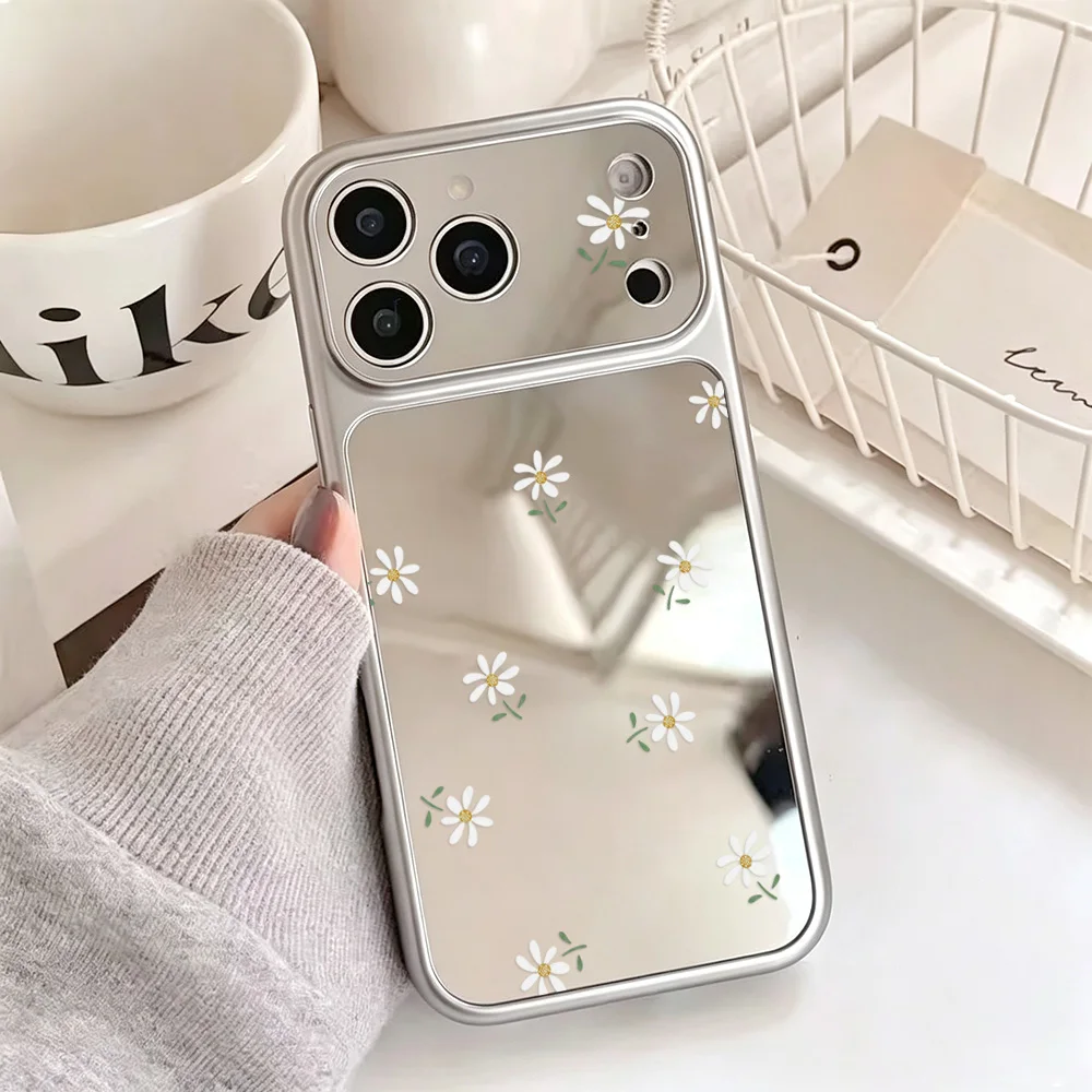 Green Grass Make Up Mirror Phone Case For iPhone 18 Pro Max 17 16 15 14 13 12 11 18Pro Funda Shockproof Cover With Phone Lanyard - view 5