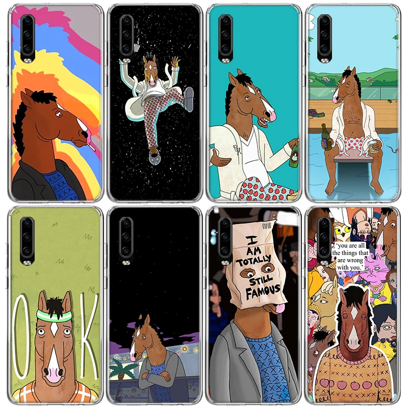 Cartoon B-BoJack Horsemans Phone Case For Huawei P40 P30 P20 P10 Lite Mate 10 20 Pro Y5 Y6 Y7 Y9S P Smart Silicone Shell Print F