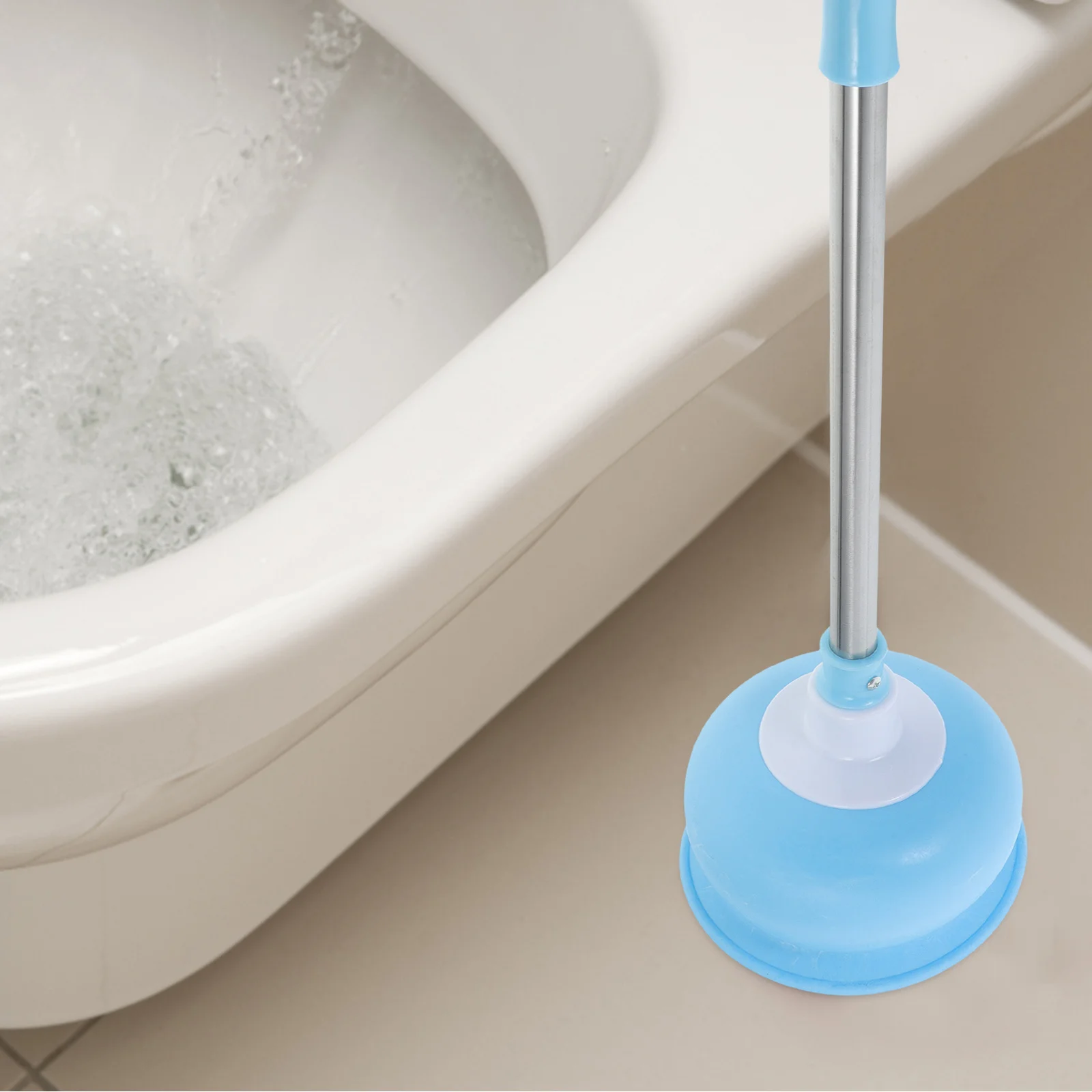 

2pcs Heavy Duty Toilet Plunger Long Handle Bathroom Cleaning Tool For Shower Drain Sink Unblocker Household Plumbing Accessory