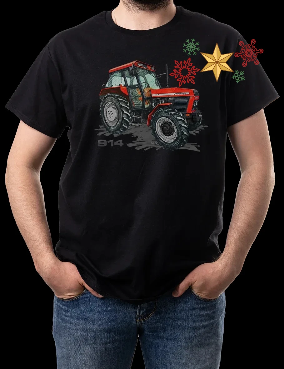 Polish 914 Tractor T-Shirt 100% Cotton O-Neck Summer Short Sleeve Casual Mens T-shirt Size S-3XL