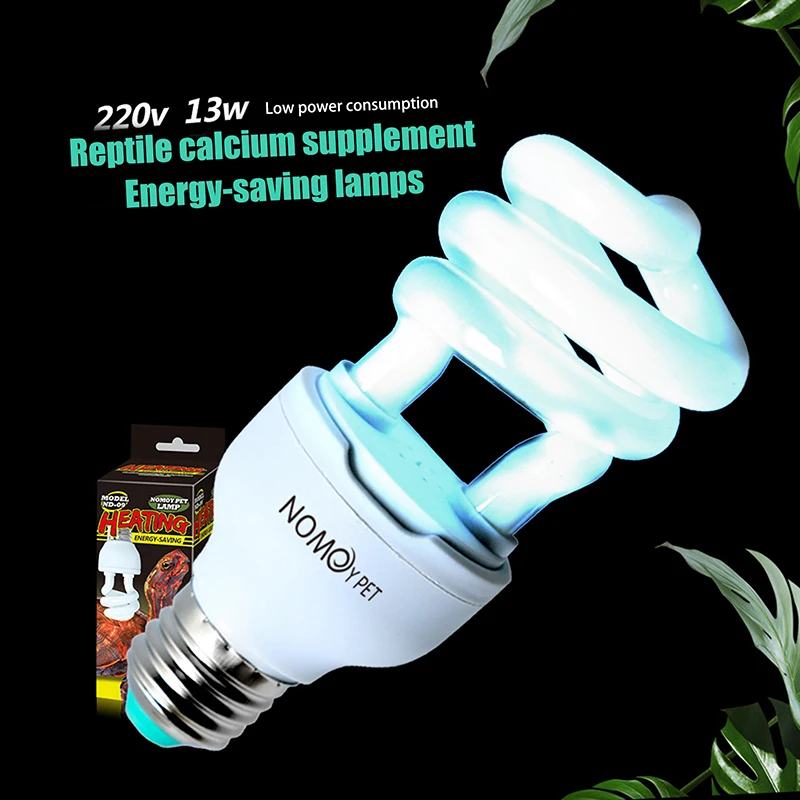 1 pieza 13/26W rayos UV ahorro de energía Terrario luz para tomar el sol 5,0 10,0 UVB lámpara para reptiles tortuga lagarto serpiente Reptiles lámpara de calefacción