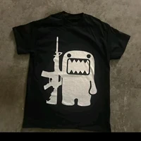 2025 Summer Rhinestone Funny Pattern Daily T-Shirts Men and Women Simple Color Block Versatile Gothic Short-Sleeves Loose Tees