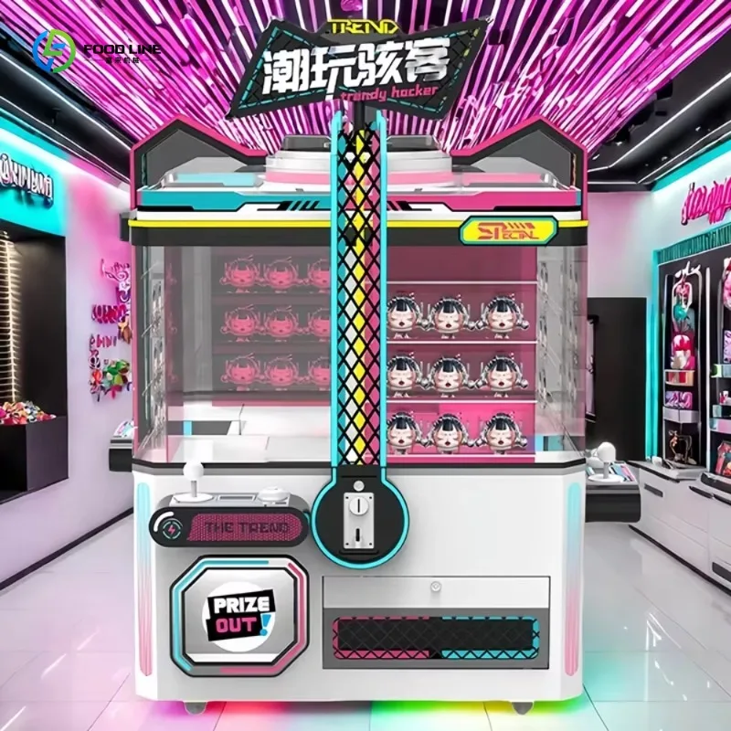

Customized Indoor Business Mini Crane Claw Machine Coin Operated Doll Catcher Toy Hunting Arcade Game
