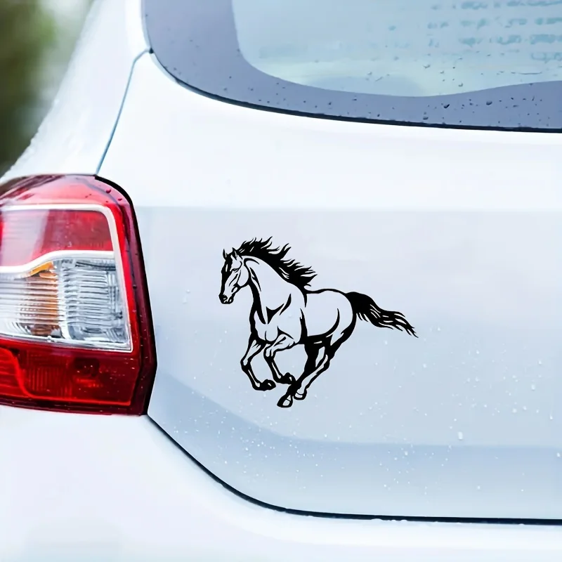 Creative Horse Vinyl Sticker, Large Car Bumper Decal, Animal Print Scratch Cover for Window Vehicle Custom Decor