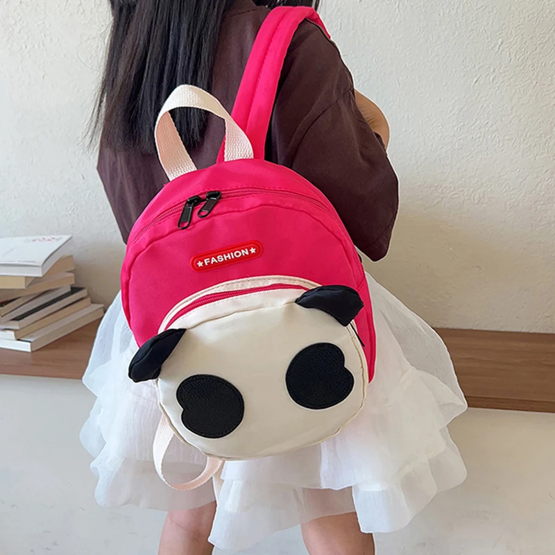 Mini mochila ligera personalizada para niños, mochila de dibujos animados, Panda creativo lindo, bolso de hombro de moda para bebé, regalos