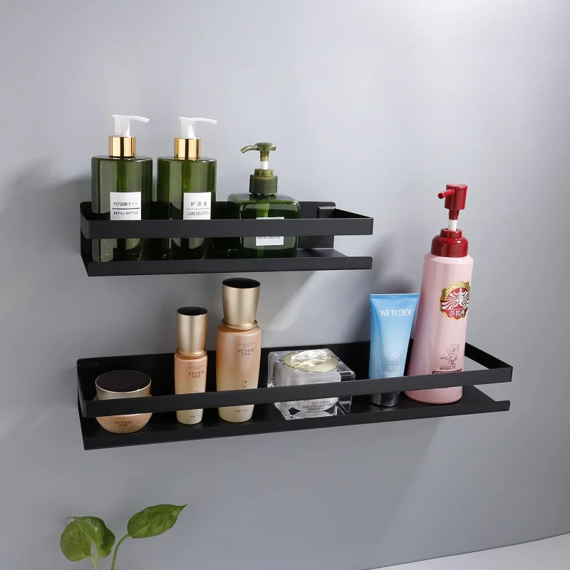 Bathroom Shelf Stainless Steel Shower Rack Corner Shelf Square Bath Shower Shelf Black/Nickel Storage Organizer Rack