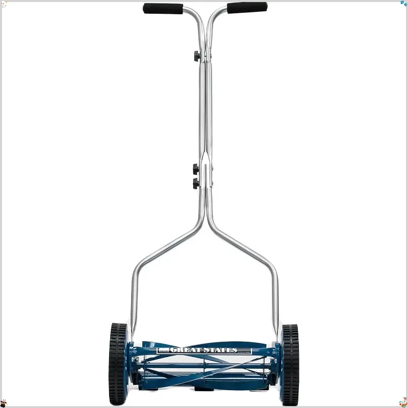 Cortador de grama manual de 14 polegadas, cortador de grama manual para jardas pequenas, ecológico e silencioso