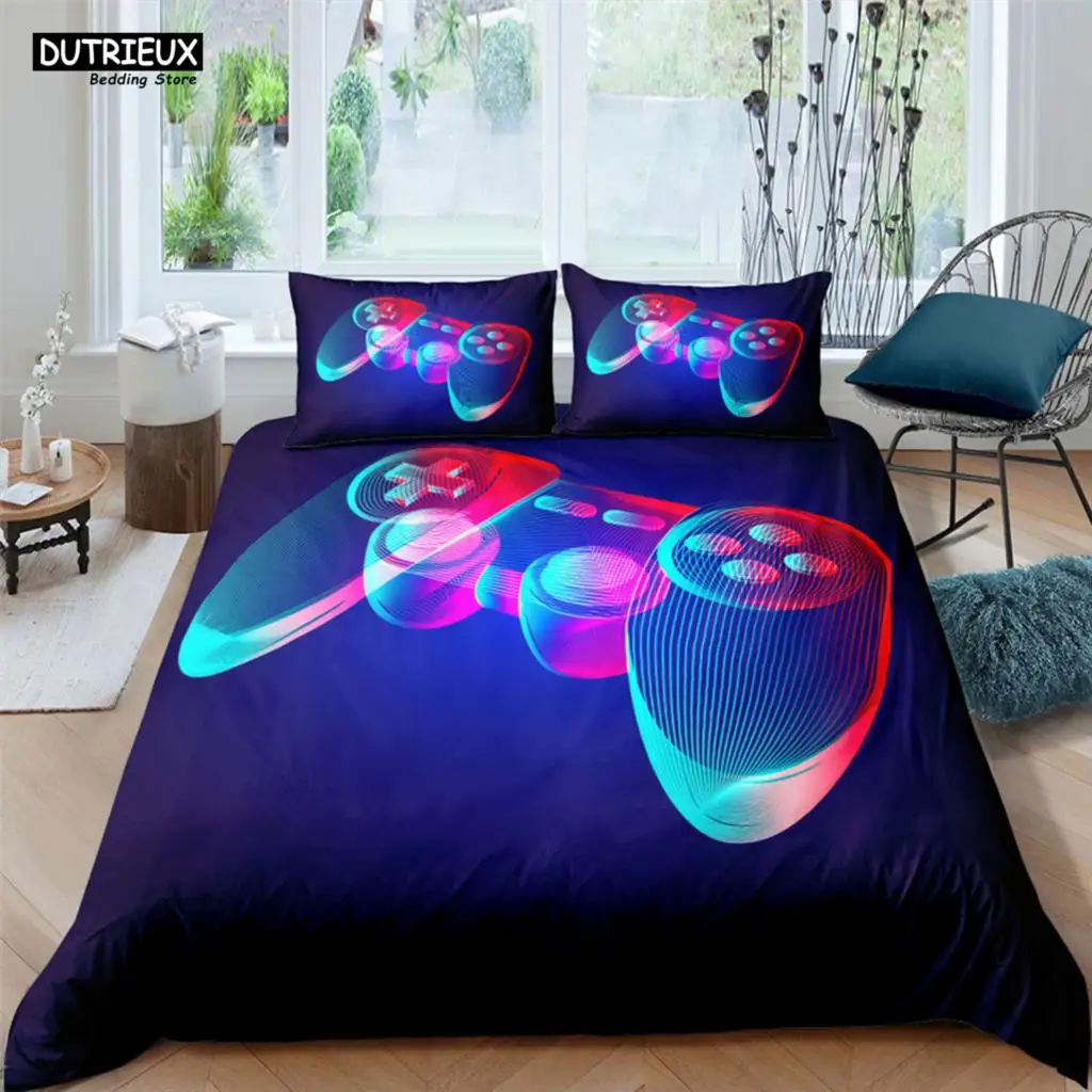 

Game Handle Fashion Player Polyester Bedding Sets Child Kids Covers Boys Duvet Cover Set For Teens King Size Bedding Set