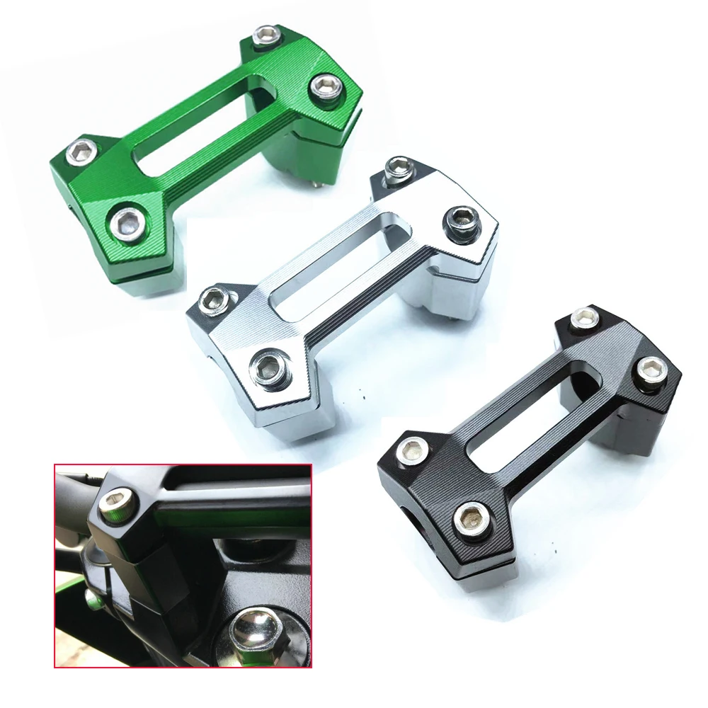 

Motorcycle Handlebar Riser Clamp Cover CNC Aluminum Accessories for Kawasaki Z250 Z800 2013-2018 Z300 2015-2018 2016 2017