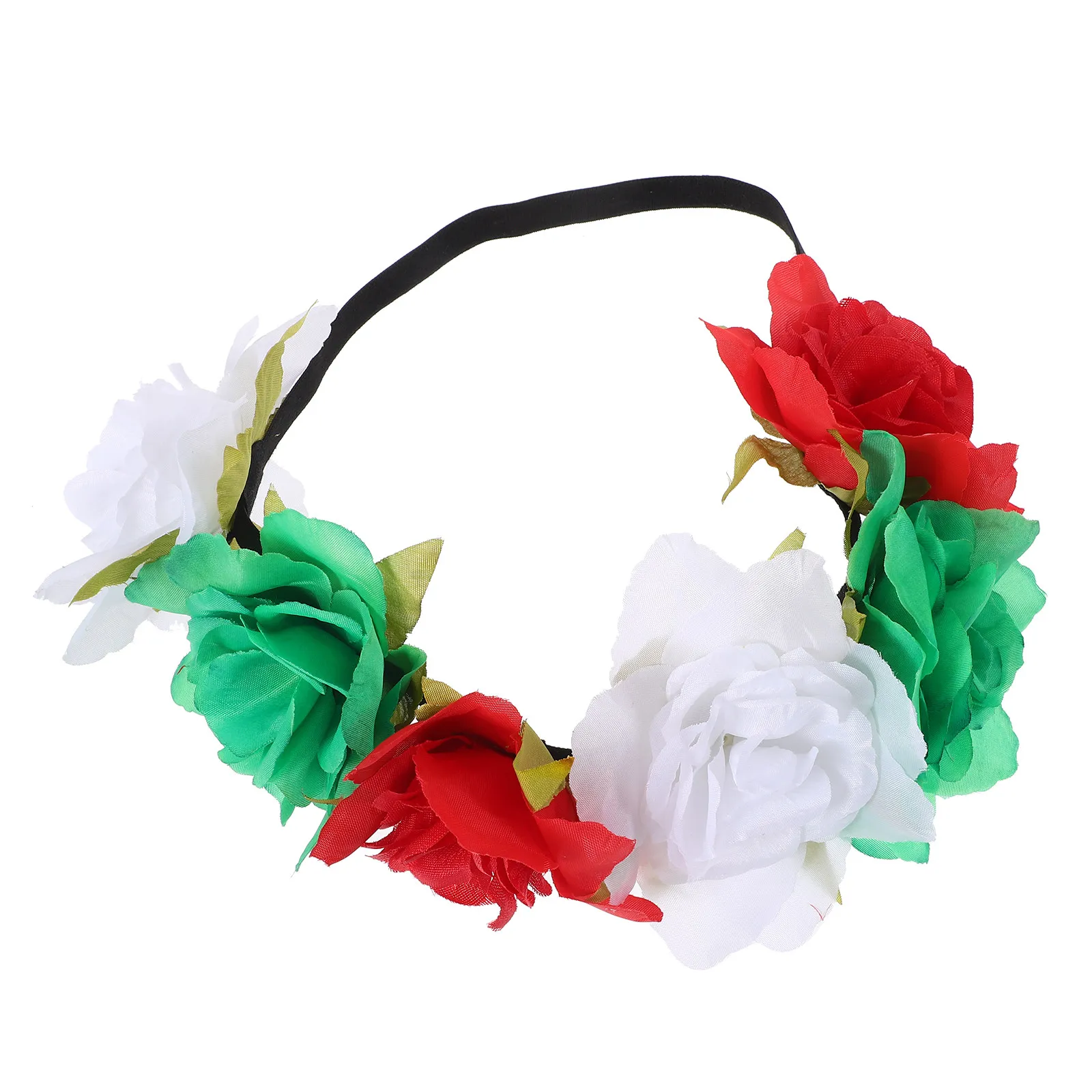 Elegant Floral Wreath Headband Simulation Flower Crown Lightweight Comfortable Hair Accessory for Bridal Shower Birthday