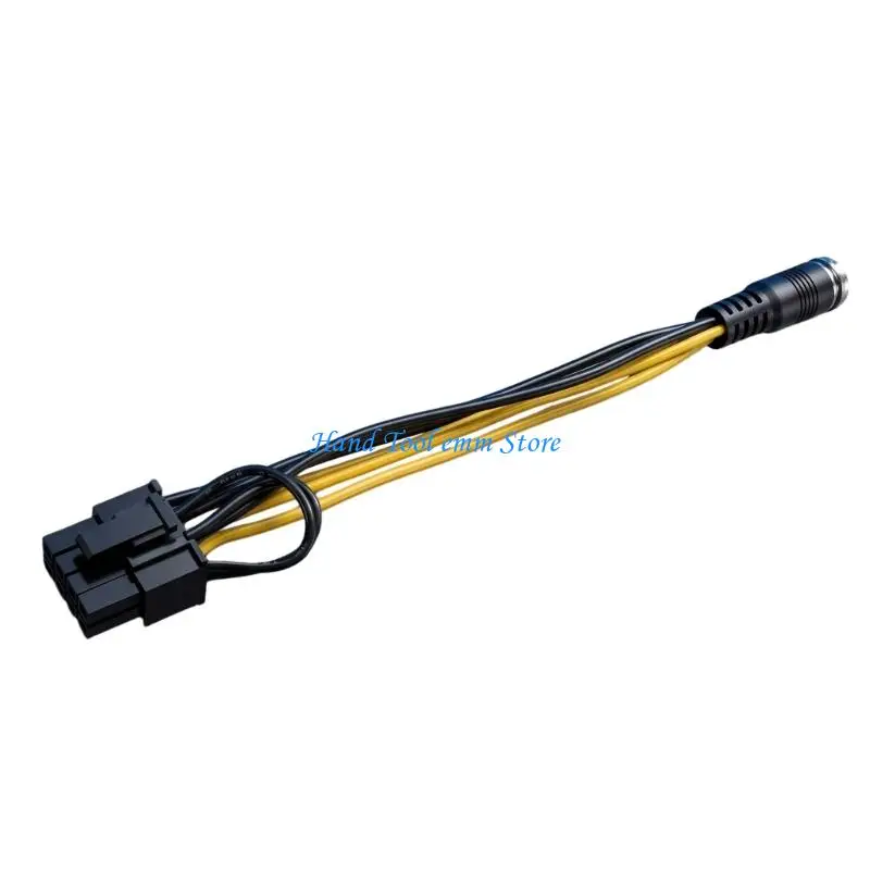 H37F DC5525 to 6Pin 6+2PIN PCIe Power Adapter Cable for GPU Upgraded and Builds Optional Length
