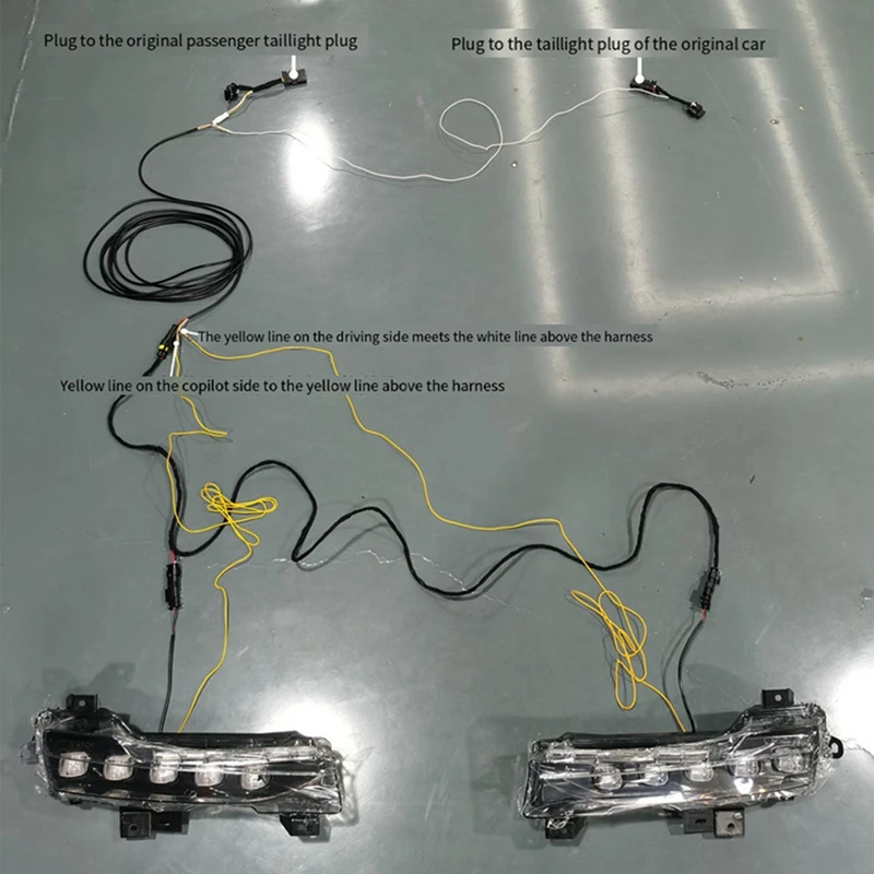 Auto LED Daytime Running Lights Modified Front Bumper Fog Lights Turn Indicators For Tesla Model 3 Y 19-22 image 5