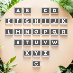 Italian Pendant Charm Bracelet DIY Stainless Steel 9mm Universal Width Laser Engraved 26 English Alphabet Letters Custom Jewelry