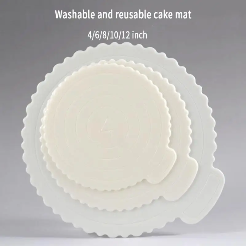 Square Cake Circle Cardboard Plastic Cake Base Plate Board With Handle Mousse Cake Cheese Cake Tray Board Reusable Cake Tool