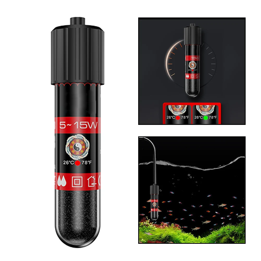 Compact Design Fish Tank Heating Home Aquarium Easy To Monitor Aquarium Heater Efficient Fish Heating Suitable For 20L Tank