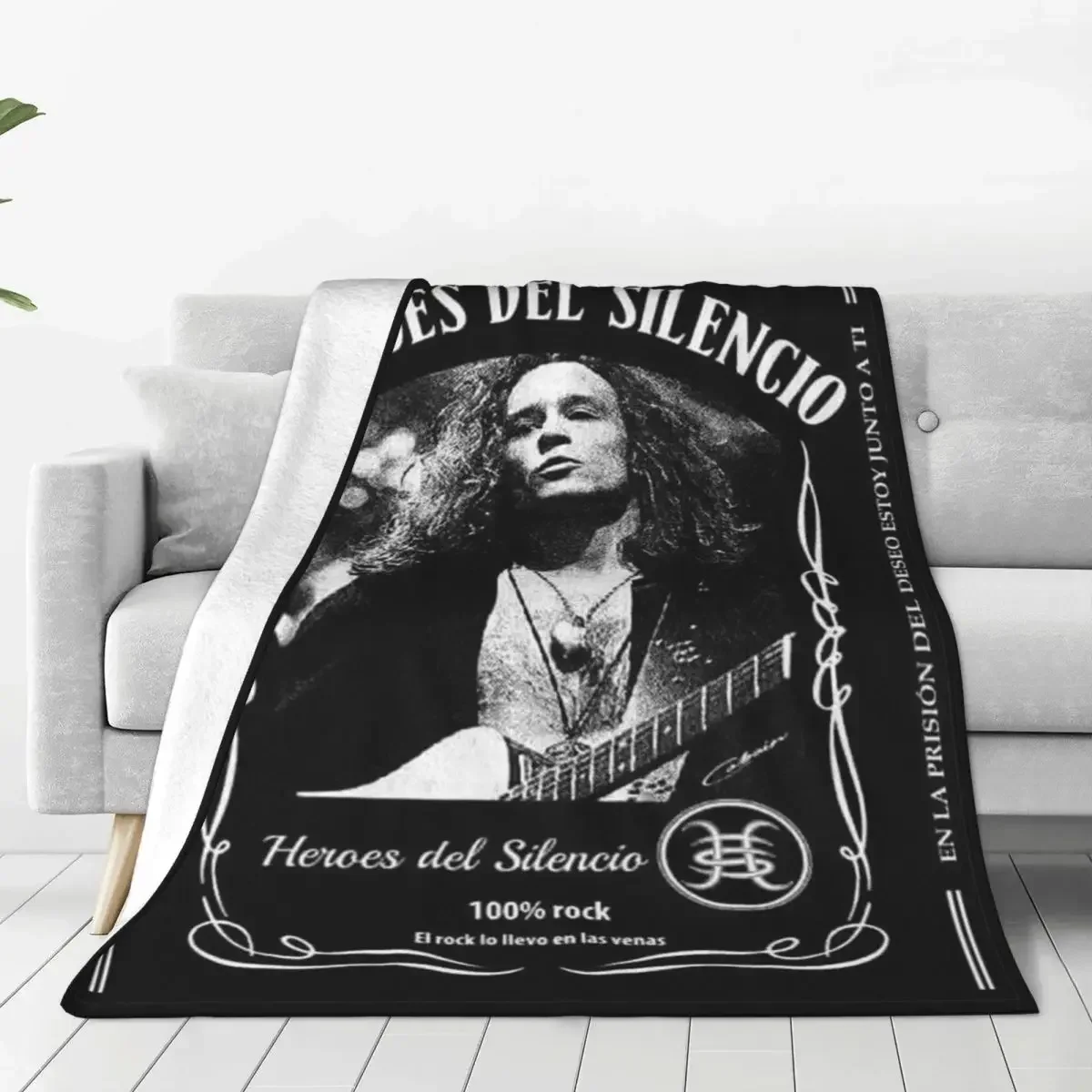 

Heroes Del Silencio Flannel Blanket Music Album Super Soft Throw Blanket for Couch Chair Travel Printed Bedspread Sofa Bed Cover
