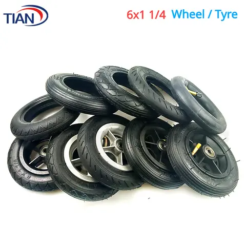 6x1 1/4 wheel tyre 6 Inch Pneumatic / solid Tire Motorcycle 150MM Scooter Wheel With Hub  Inner Tube Electric  tire