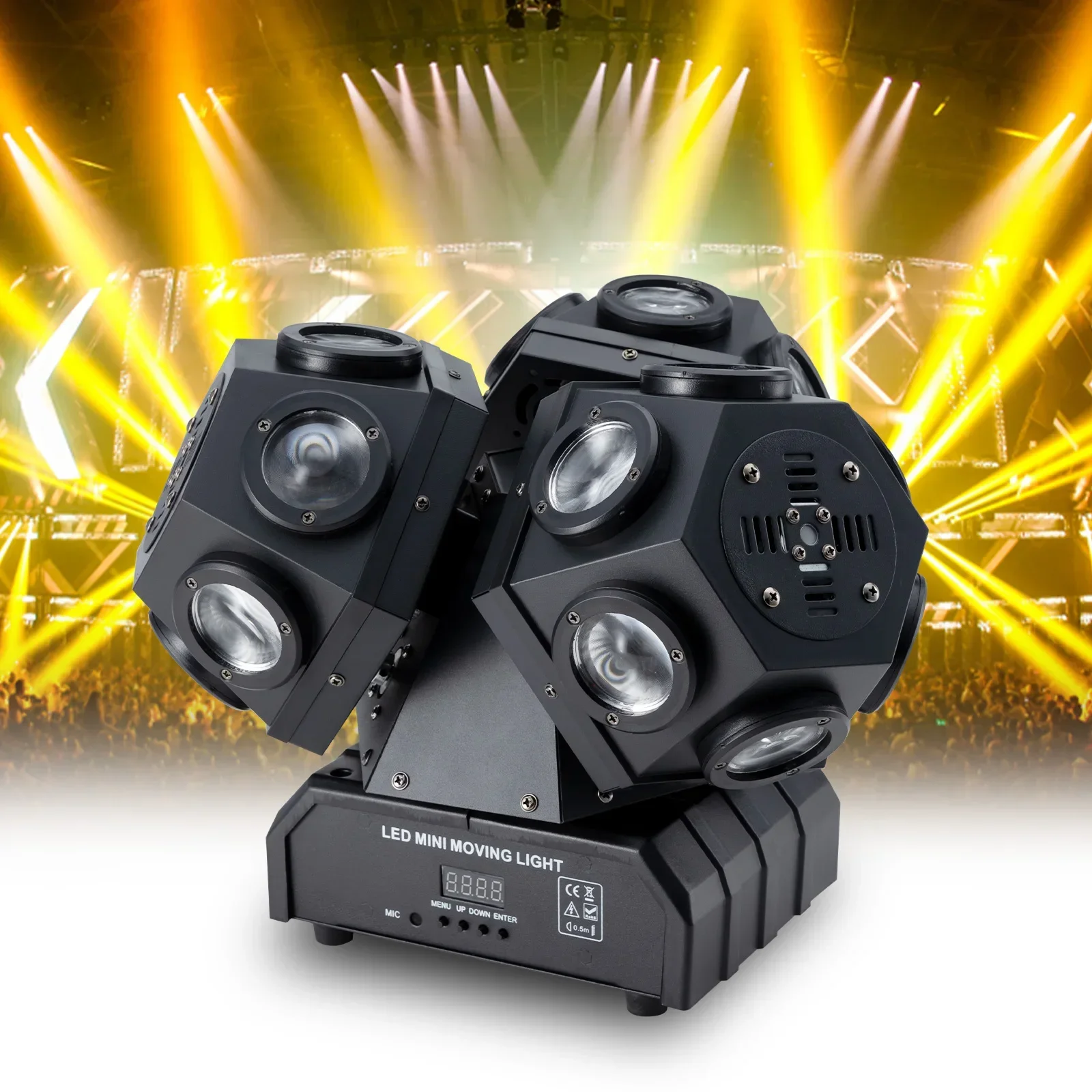 3 Heads 18pcs 10W 15W football laser lamp moving head 4 in 1 gobo profile light effect light pair moving head laser lights