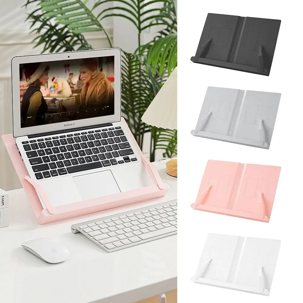 

New Tablet Stand Desktop Reading Rack Large Size Solid Color Book Stand Adjustable Book Clip Fixed Stand