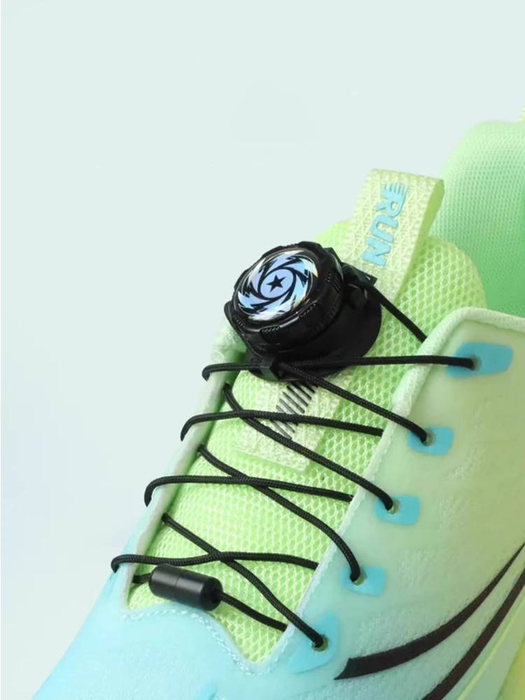 1 paire de lacets automatiques lacet de course en plein air lacets à boucle pivotante sans attaches corde épaisse baskets lacet