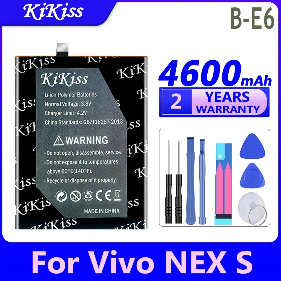 

Мощная батарея 4600 мАч KiKiss B-E6 BE6 для Vivo NEX S NEXS мобильный телефон