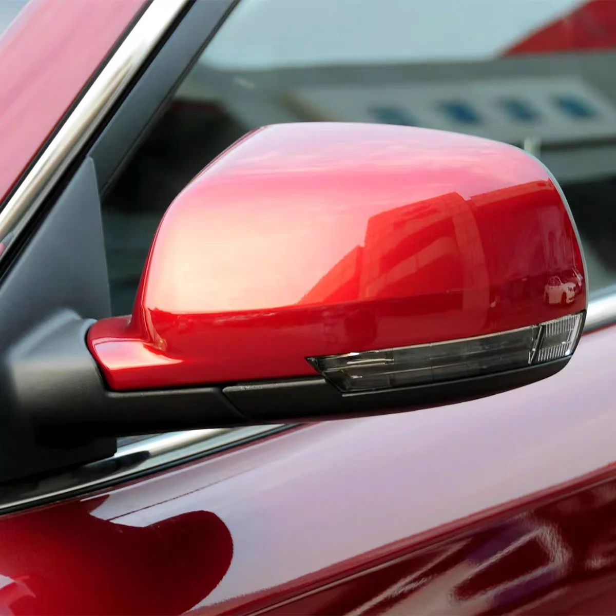 مجموعة مرآة الرؤية الخلفية الخارجية، مرآة الرؤية الخلفية 5 خطوط و8 خطوط أبيض/أسود/أحمر/رمادي/فضي لـ FAW Besturn X80 13-16 #4