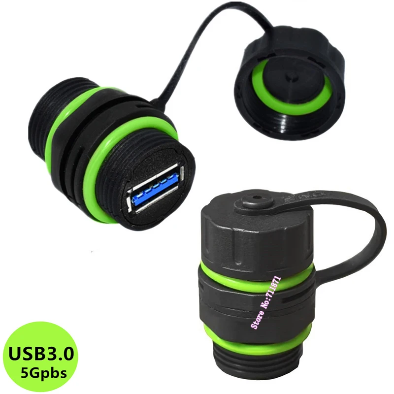 Waterproof M20 thread Usb3.0 female to female Extension Adapter connector Usb 3.0 Female Adaptor Plug For Panel Mount Coupler