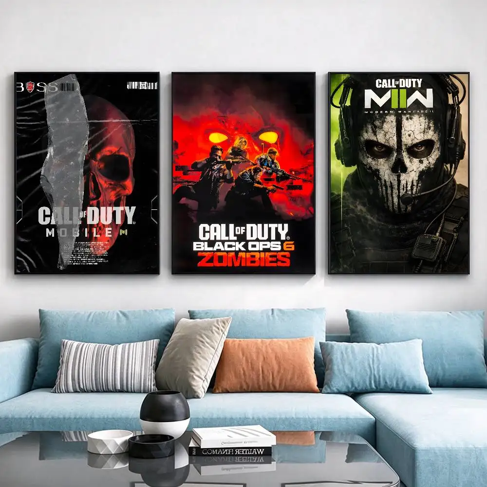 Game Ghost Riley Call Of Duty Military Poster Waterproof Wall Art Sticker For Bar Living Room Vintage Decor High Quality Print