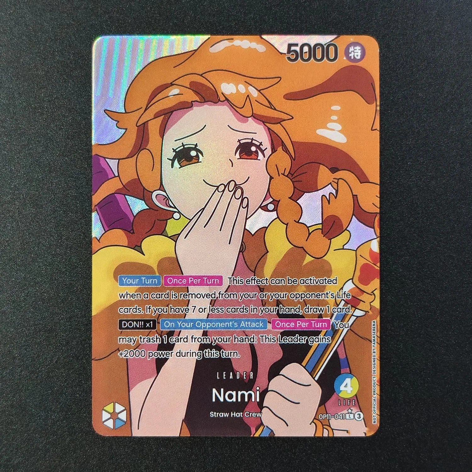 DIY English One Piece Nami OP11-041 Hancock OP14-041 OP16-079 Yamato Fan‑Art Full‑Art High Quality Game Collection Card Toy
