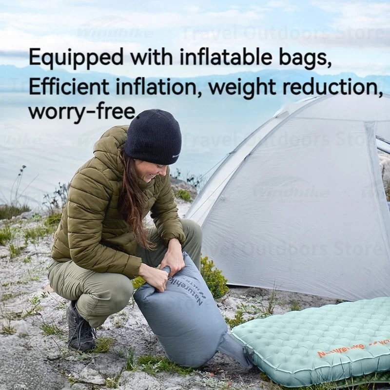 Naturehike 2026 New Camping Mattress 8.2 High R-Value Ultralight Folding Beach Air Sleeping Pad Outdoor Hiking Air Mattress Warm