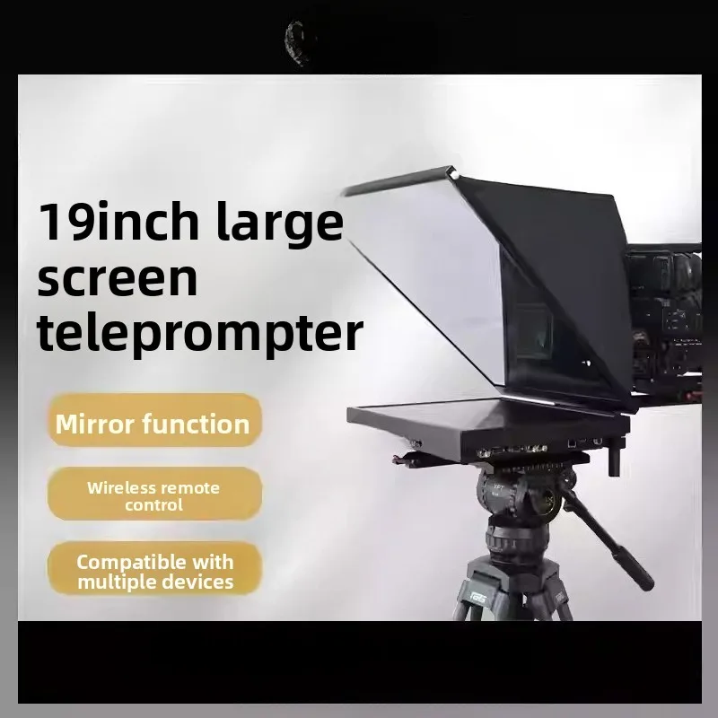 Professional LCD dual-screen teleprompter portable video interview outdoor shooting