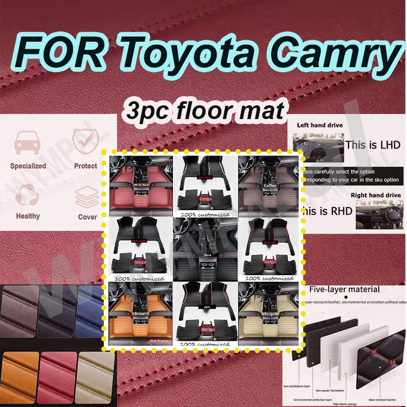 

Роскошные автомобильные коврики для Toyota Camry Daihatsu Altis XV40 2006 ~ 2011 прочные коврики кожаный напольный коврик ковер против грязи Pad