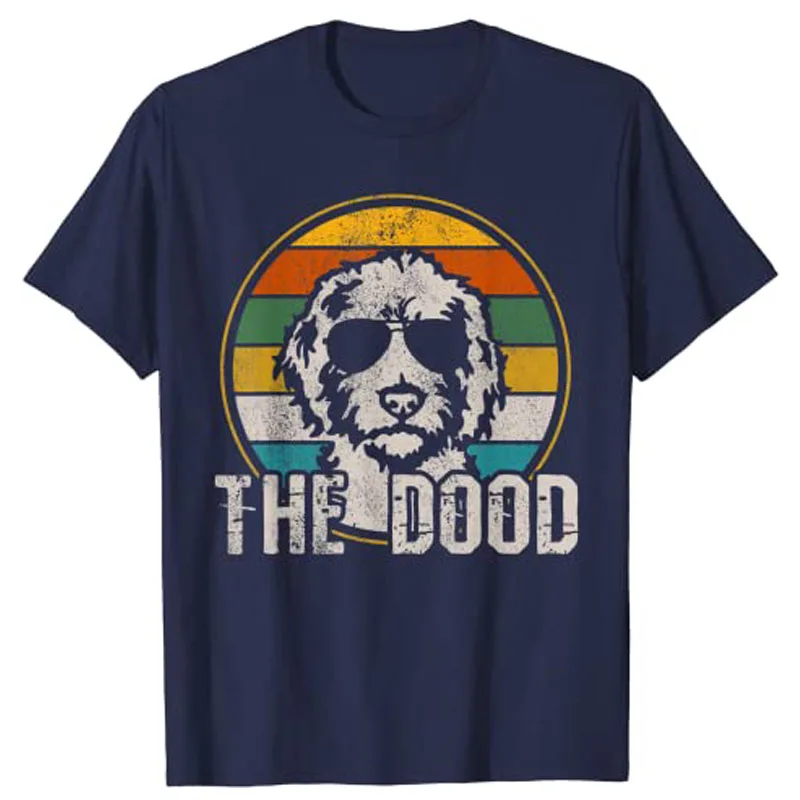 Goldendoodle T-Shirt - The Dood Vintage Retro Dog Lover Shirt Aesthetic Clothing Graphic Tee Top Short Sleeve Streetwear Outfit