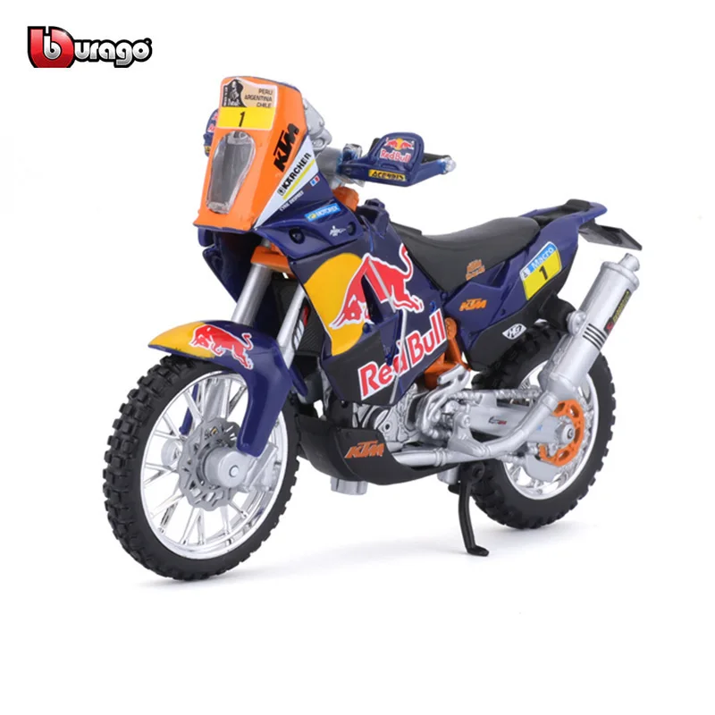 Bburago 1:18 KTM450 Rally Alloy Motorcycle Model Toy Car Gift Series Gifts Static Model