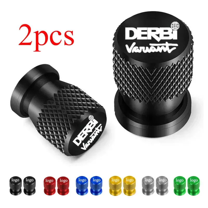 2 قطعة دراجة نارية CNC الإطارات صمام منفذ الهواء الجذعية غطاء غطاء التوصيل اكسسوارات ل DERBI DERBI البديل SPORT R #2
