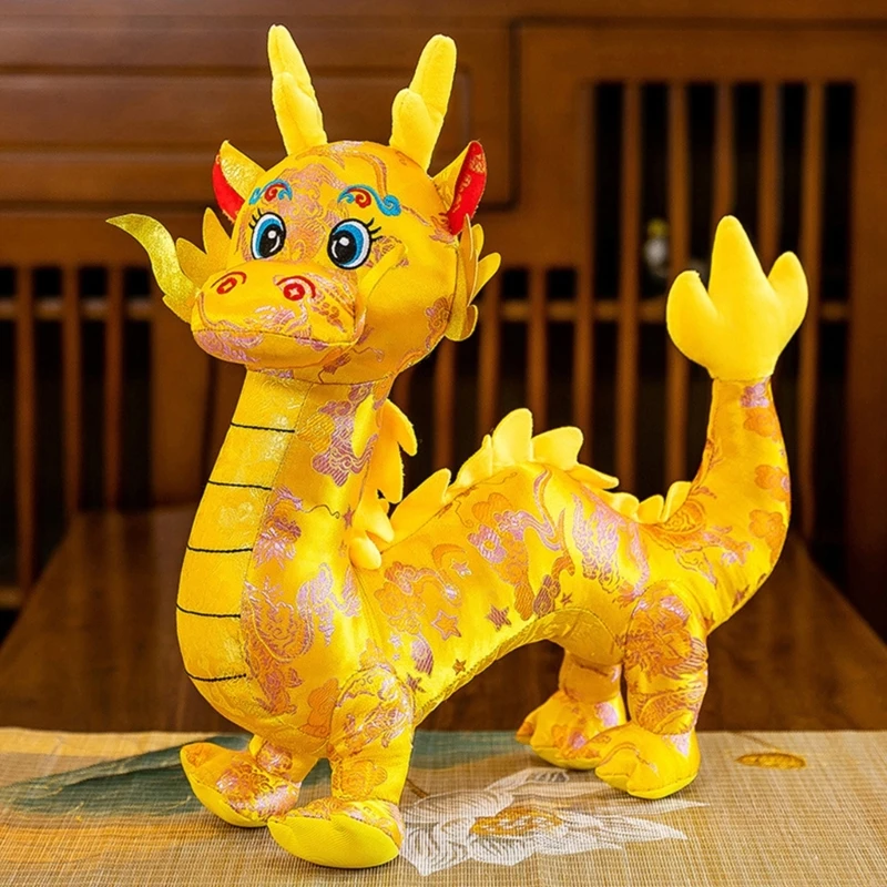 Plush Animal Dolls Dragon Shaped Plush Toy Cartoon Animals Stuffed Toy Accessory Chinese Zodiacs Decorations