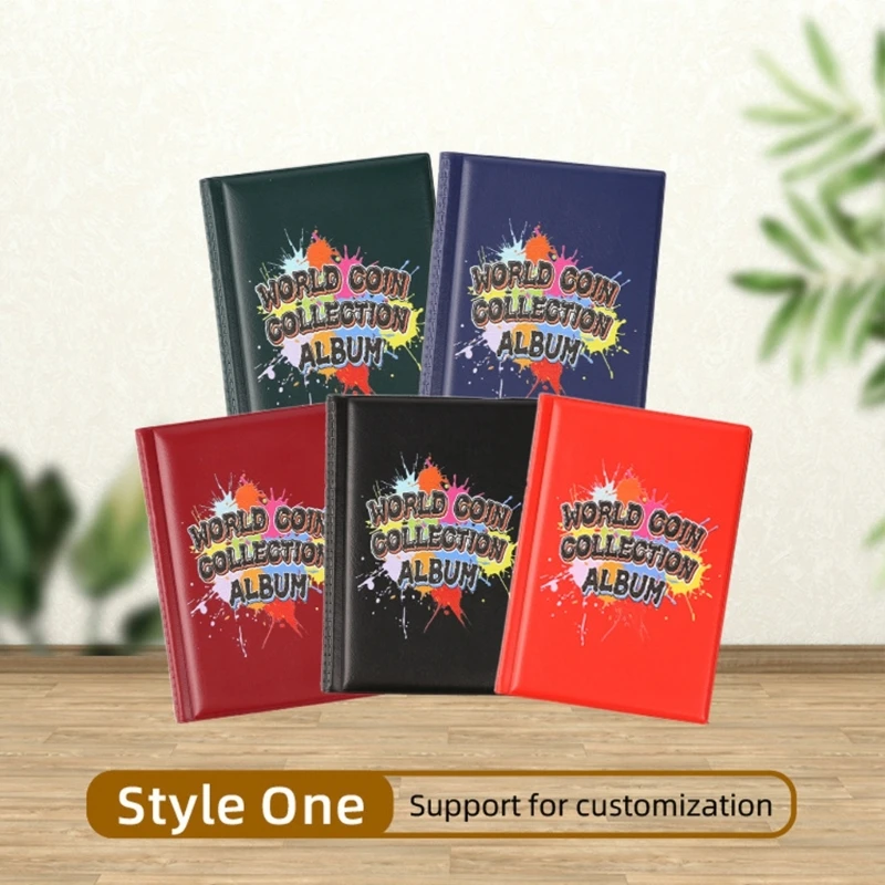 Livro armazenamento moedas 2,9x2,9cm por bolso, para coleção moedas