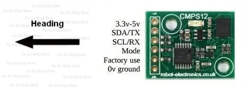 

Imported tilt compensation CMPS12 electronic compass magnetometer CMPS11 upgraded version.