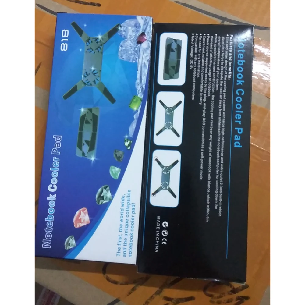 USB Laptop Cooler Pad Base Bottom Anti-slip Portable Cooling Pads Base Foldable Save Space USB Power Supply Computer Accessories