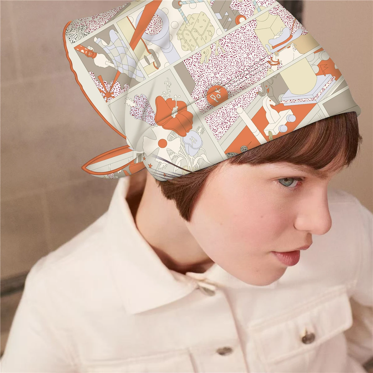 

Двойной шелковый шарф из саржи, 53 см, роскошные дизайнерские маленькие квадратные банданы, шали с закрученными краями, шарфы для волос, подарок для мамы