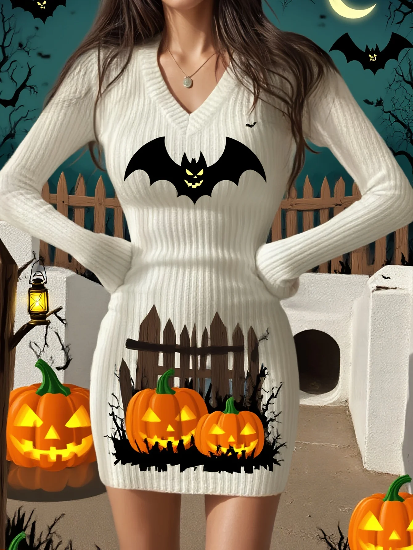 

Осенне-зимнее платье-свитер на Хэллоуин, модное платье-свитер, модная мягкая уличная одежда y2k, свободная одежда, платье femininos