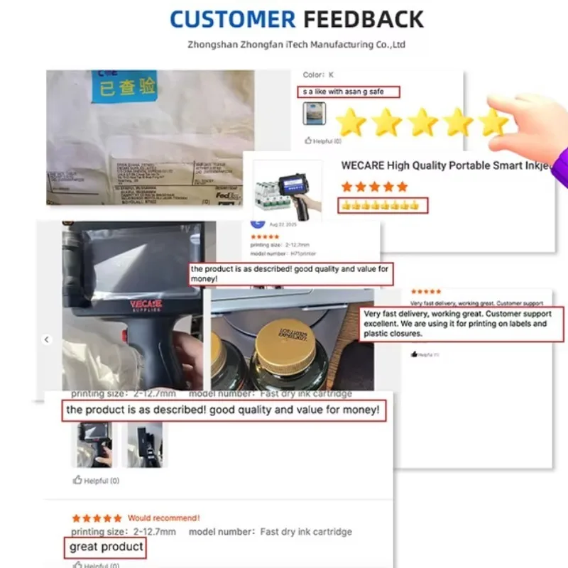 H81 12.7mm TIJ Automatic Handheld Inkjet Printer for Expiry Date Batch Logo Coding Small Business Home Use