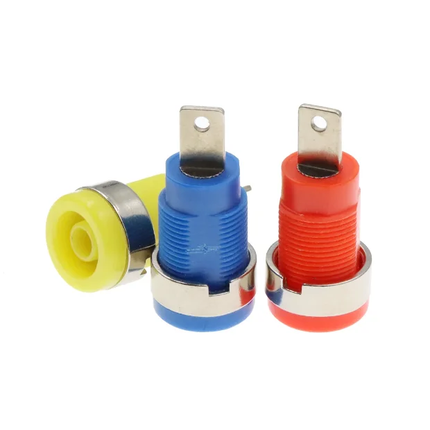 Pure copper insulated 4mm banana socket test plug female socket high current 32A 600V instrument terminal block opening 12mm