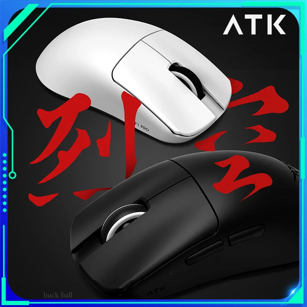 ATK Blazing Sky F1 Wireless Mouse 3950 Sensor Three Mode FPS Lightweight Mouse 8K Low Latency E-sports Gaming Mice Custom Game