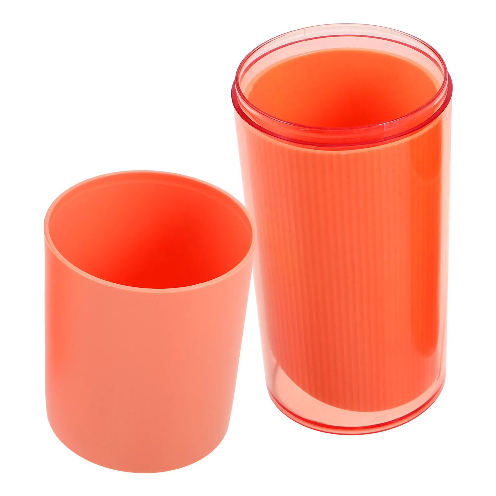 

Plastic Travel Toothbrush Storage Cup Portable Mouth Wash Container Lightweight Toothpaste Holder for Camping Daily Use