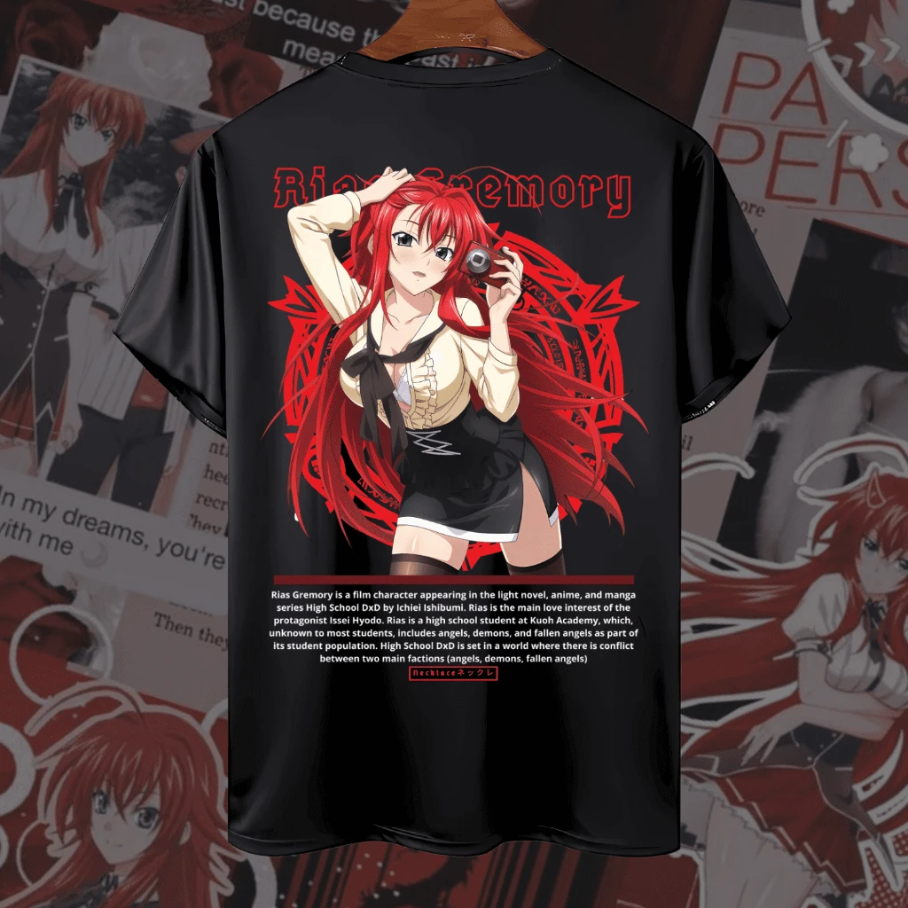 KRONE Kaos Anime RIAS GREMORY Katun Premium 24s - Baju Tshirt High School Dxd Ovrsize Dewasa