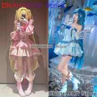 Nanami Luchia/Hanon Hosho Cosplay Anime Mermaid Melody Costume Pink blue Princess Lolita Dress Anime Outfits Wig Prop 3XL Suits
