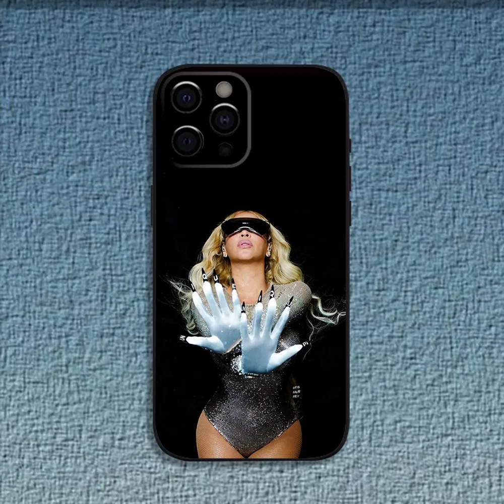 B-Beyonce COWBOY CARTER Phone Case For iPhone 16,15,14,13,12,11,Pro,X,XS,Max,XR,Plus,Mini Soft Black Cover