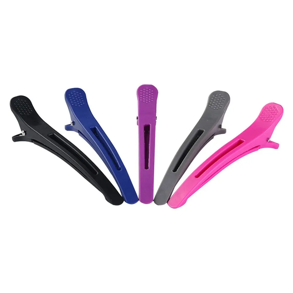 

12Pcs Sturdy Plastic Hair Clips with Anti-Slip Particles for Styling Sectioning Braiding Face Washing Salon Hairdressing Women