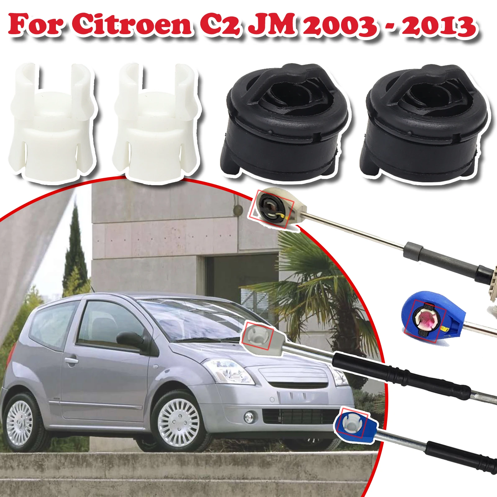 

Manual Gearbox Shift Cable For Citroen C2 JM Linkage Gear Lever End Rod Joint Collet Pivoted Connect Bushing 2003 2004 - 2013